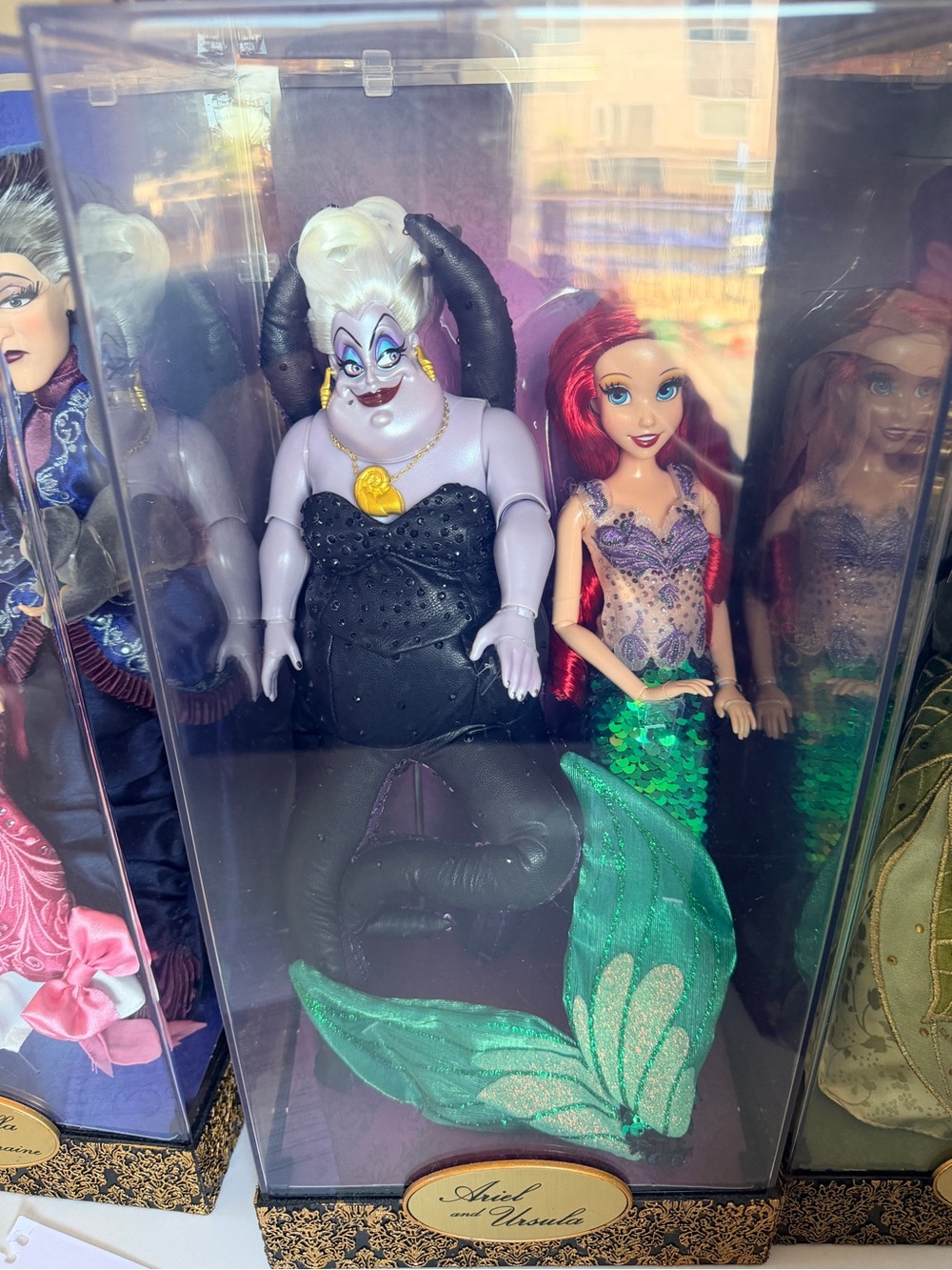 Disney Ariel & Ursula Collectible Dolls - Purple, Black, Red, Green